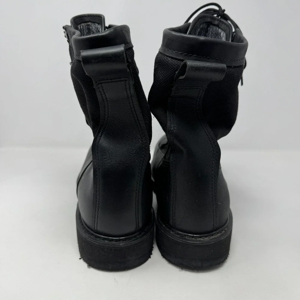 Vintage 2012 Bates Army Navy Black Leather Safety Boots E21508A Men's Size 9.5 R